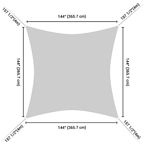 12'x12' Gray Sun Shade Sail for Outdoor Fun