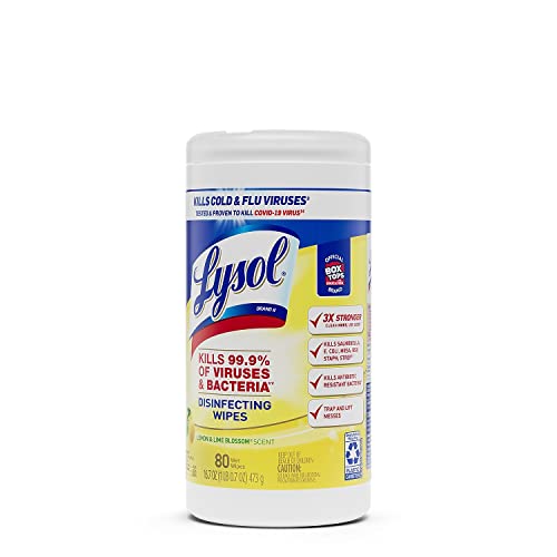 Lysol Disinfecting Wipes, Lemon & Lime Blossom, 80ct