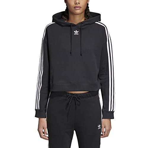 adidas Women's Cropped Hoodie, Black, XL