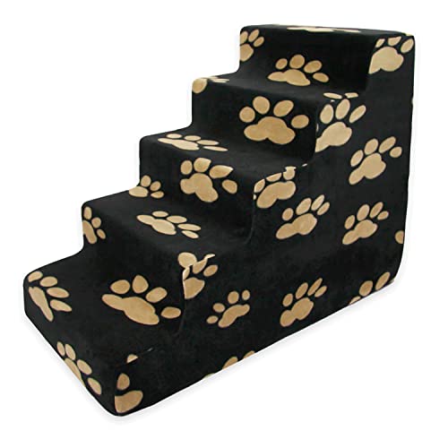 Portable Foam Dog Stairs - Paw Print Design