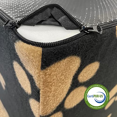 Portable Foam Dog Stairs - Paw Print Design