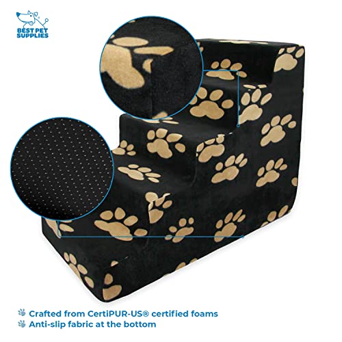 Portable Foam Dog Stairs - Paw Print Design