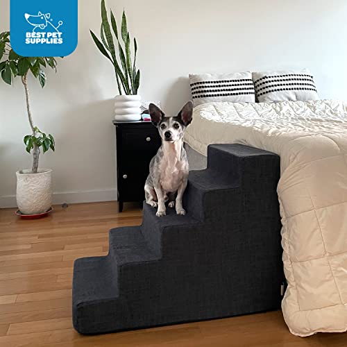 Portable Foam Dog Stairs - Paw Print Design