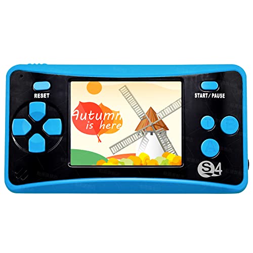 QoolPart Handheld Game Player, 200 Classic Games Built-in 2.5 inch Screen Portable Retro Game Controller, Arcade Electronic Toys TV-Out Game Player Birthday Xmas Presents Gifts for Boys Girls(Blue)
