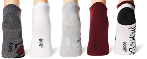 Disney womens Nightmare Before Christmas 5 Pack No Show Casual Sock, White Multi, Fits Sock Size 9-11 Fits Shoe Size 4-10.5 US