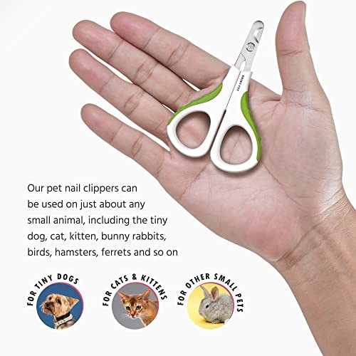 Cat Nail Clippers with Razor Sharp Blades - Best Pet Nail Clippers for Small Animals - Professional Claw Trimmer for Tiny Dog Cat Kitten Bunny Rabbit Bird Guinea Pigs Ferret Hamsters - Ebook Guide