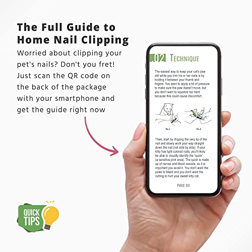 Cat Nail Clippers with Razor Sharp Blades - Best Pet Nail Clippers for Small Animals - Professional Claw Trimmer for Tiny Dog Cat Kitten Bunny Rabbit Bird Guinea Pigs Ferret Hamsters - Ebook Guide