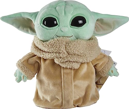 Mattel Star Wars The Child Plush Toy, 8-in Small Yoda Baby Figure from The Mandalorian, Collectible Stuffed Character for Movie Fans of All Ages, 3 and Older, Green, Model Number: GWH23