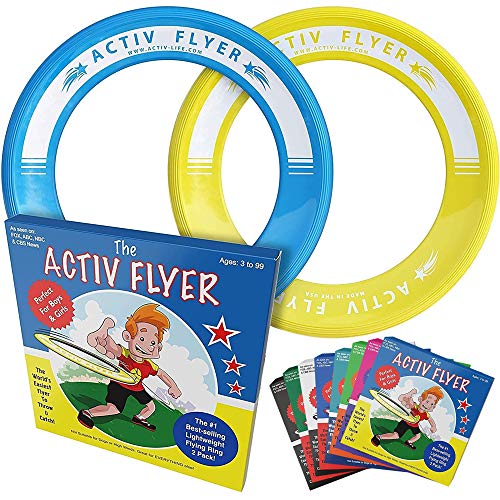 Beach Games [Yellow/Cyan] Kids Frisbees - Best Beach Toys for Kids 8-10 & Summer Birthday Gifts for Young Boys & Girls - Ultimate Presents for Outdoor Vacation School Playground Park Pool Toss Fun
