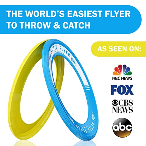 Beach Games [Yellow/Cyan] Kids Frisbees - Best Beach Toys for Kids 8-10 & Summer Birthday Gifts for Young Boys & Girls - Ultimate Presents for Outdoor Vacation School Playground Park Pool Toss Fun