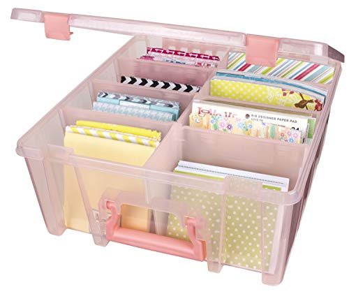 ArtBin Super Satchel Double Deep with Removable Dividers, Portable Art & Craft Storage with Handle