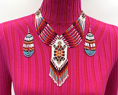 Bear Paw Turtle Design Jewelry Set Necklace Earrings Bracelet Handmade (White No Bracelet)