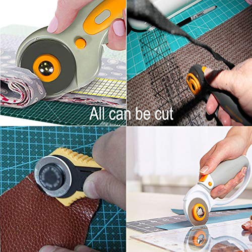 KISSWILL Rotary Cutter Blades 45mm, 10 Pack 45mm Rotary Blades Fits Fiskars, Olfa, Martelli, Truecut, DAFA Replacement, Quilting Scrapbooking Sewing Arts & Crafts, Sharp and Durable