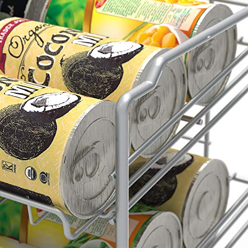 SimpleHouseware Stackable Can Rack Organizer, Silver