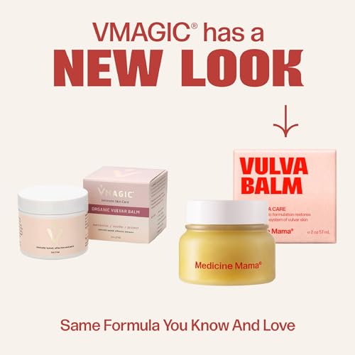 Medicine Mama's Apothecary Vmagic Organic Vulva Cream vaginal moisturizer Estrogen Free, Fragrance Free 2 Fl Oz