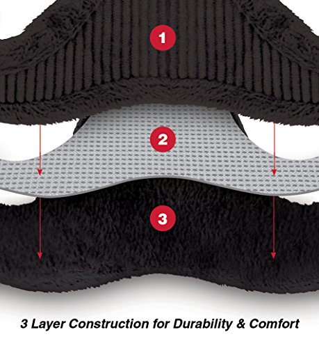 "Voyager Step-In Plush Dog Harness â Soft Plush, Step In Vest Harness for Small and Medium Dogs â By Best Pet Supplies - Black Corduroy, X-Small (Chest: 13"" - 14.5"")" (206-BK-XS)