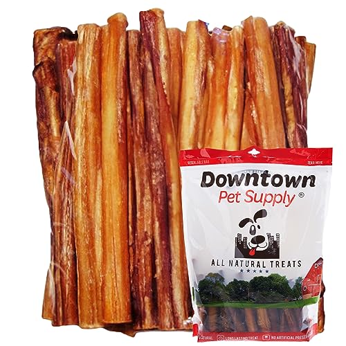 Downtown Pet Supply 6 inch Bully Sticks - Standard Regular Thick Select Dog Dental Chew Treats (10 Pack)