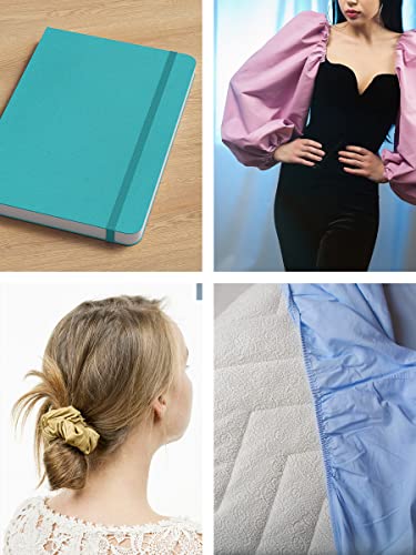 Mandala Crafts Flat Elastic Band, Braided Stretch Strap Cord Roll for Sewing and Crafting; 1/4 inch 6mm 50 Yards Maroon