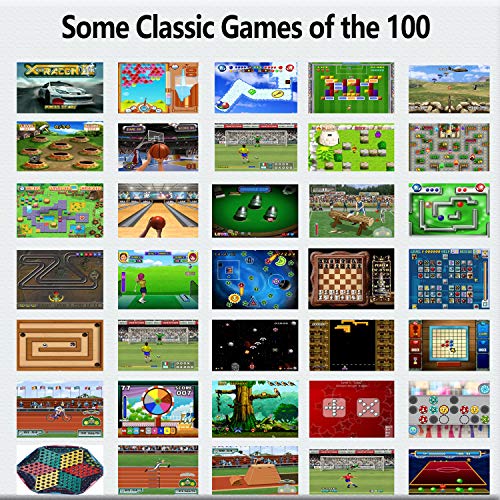 Beijue 16 Bit Handheld Games for Kids Adults 3.0'' Large Screen Preloaded 100 HD Classic Retro Video Games no Need WiFi USB Rechargeable Seniors Electronic Game Player Birthday Xmas Present (Yellow)