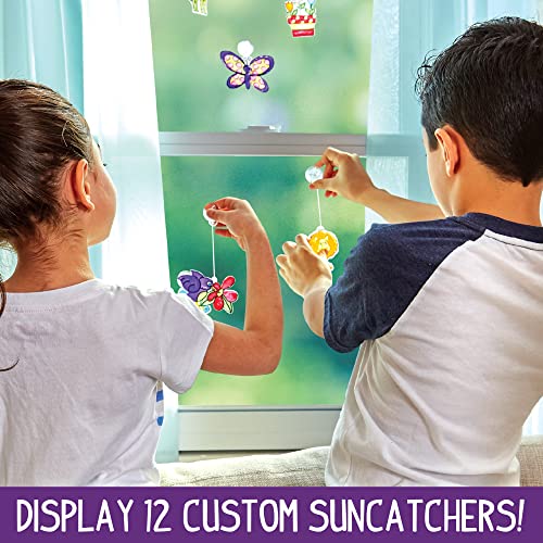 Made By Me Create Your Own Window Art by Horizon Group USA, Paint Your Own Suncatchers. Kit Includes 12 Pre-Printed Suncatchers + DIY Acetate Sheet, Window Paint, Suction Cups, & More, Assorted Colors