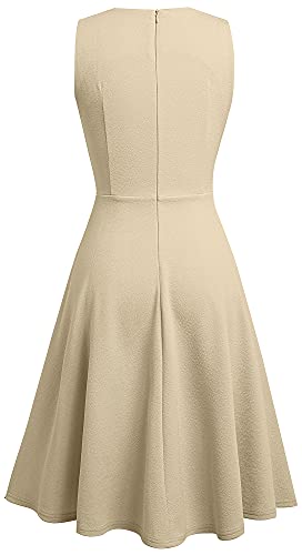 HOMEYEE Women's Sleeveless Cocktail A-Line Embroidery Party Summer Wedding Guest Dress A079