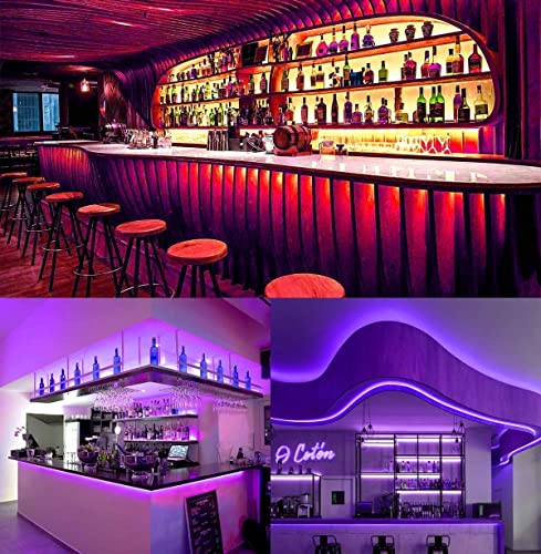 Minger LED Strip Light Waterproof 16.4ft 32.8ft RGB SMD 5050 LED Rope Lighting Color Changing Full Kit with 44-Keys IR Remote Controller, Power Supply Led Lights for Bedroom Home Kitchen Decoration