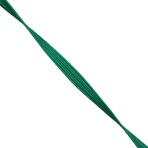 Mandala Crafts Flat Elastic Band, Braided Stretch Strap Cord Roll for Sewing and Crafting; 1/4 inch 6mm 50 Yards Green