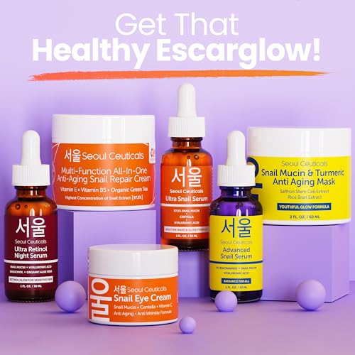 Korean Skin Care Snail Repair Cream - Korean Moisturizer Night Cream 97.5% Snail Mucin Extract - All In One Recovery Power For The Most Effective Korean Beauty Routine - 2oz