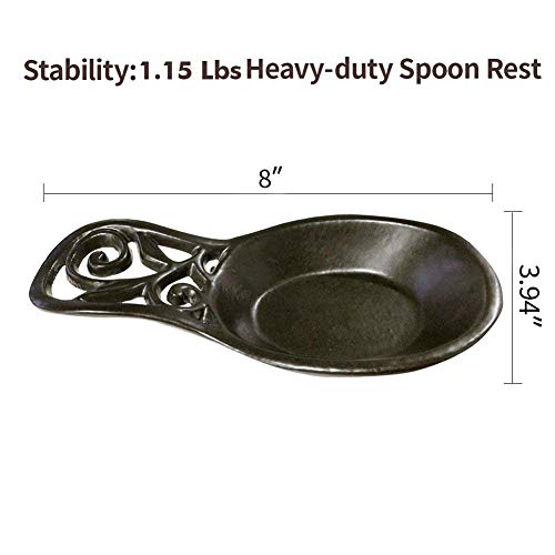 Vintage Spoon Rest, Kitchen Spoon Rest Cast Iron Utensil Rest Ladle Spoon Holder for Cooking Home Decor