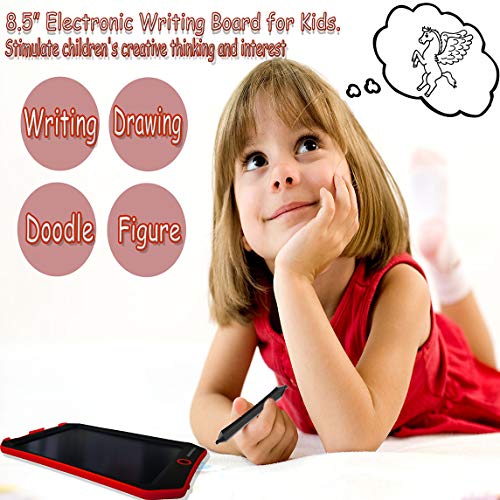 Spring& Upgraded Colorful Screen 8.5 Inch Electronic Writing Board Doodle Board-Best Gifts for Kids & Adults (red-c)
