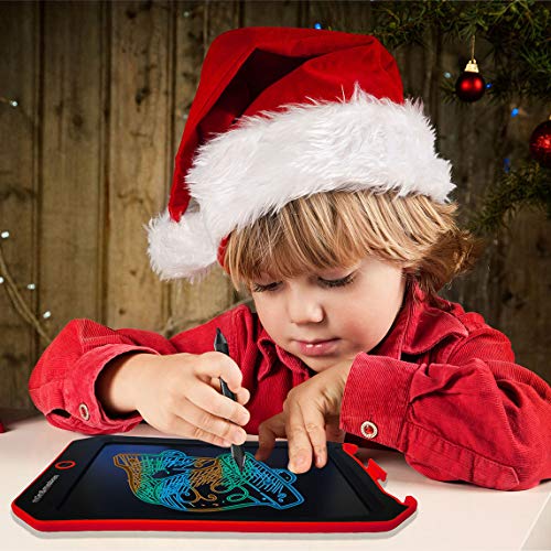 Spring& Upgraded Colorful Screen 8.5 Inch Electronic Writing Board Doodle Board-Best Gifts for Kids & Adults (red-c)