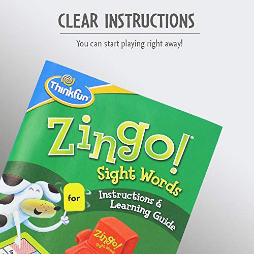 ThinkFun Zingo Sight Words Award Winning Early Reading Game for Pre-K to 2nd Grade - Toy of the Year Finalist, A Fun and Educational Game Developed by Educators for Boys and Girls