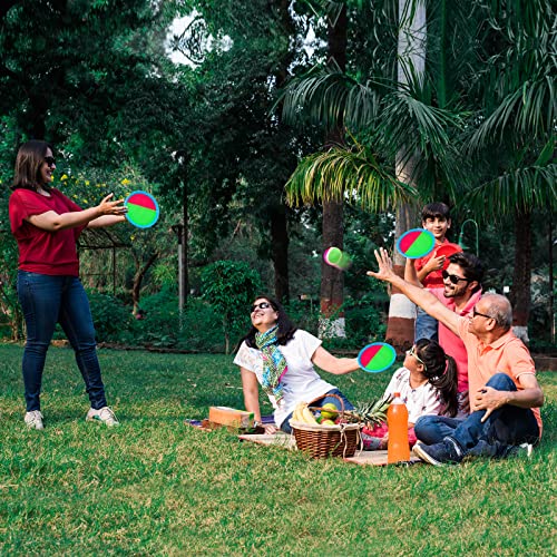 Toss and Catch Ball Game Ball Catch Game Paddle Game Set with 2 Paddles, 2 Balls and 1 Storage Bag Perfect Outdoor Toy Gift for Kids (Upgraded Version)