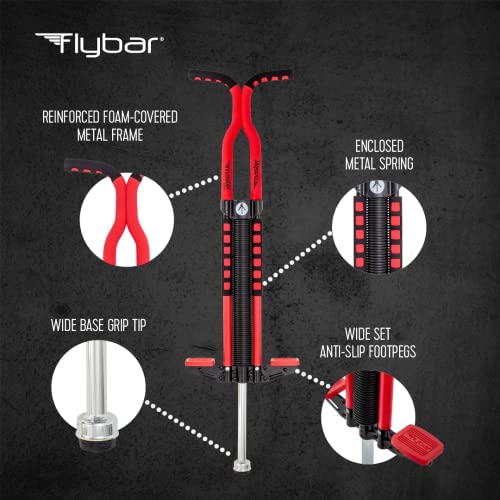 Flybar Pogo Stick for Kids, Ages 9+ (Red/Black)