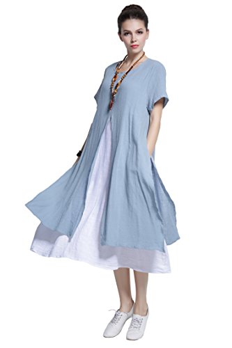 Soft Linen Cotton Dress, Spring Summer, Plus Size