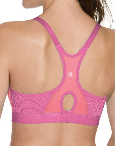 Champion Women's Show Off Sports Bra Bra, -oxford heather/medium gray, Large