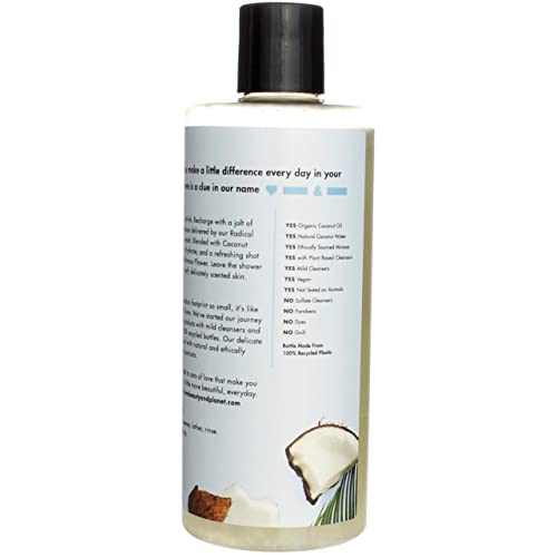 Love Beauty And Planet Radical Refresher Body Wash for Energizing Freshness Coconut Water & Mimosa Flower Hydrating Bodywash 16 oz