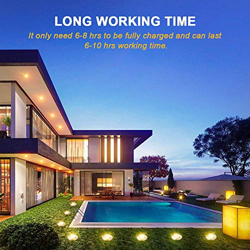 ZGWJ Solar Ground Lights,8 LED Solar Garden Lights Disk Lights Outdoor Waterproof Landscape Lights for Yard Walkway Patio Lawn Driveway Decoration (8 Pack Warm White)