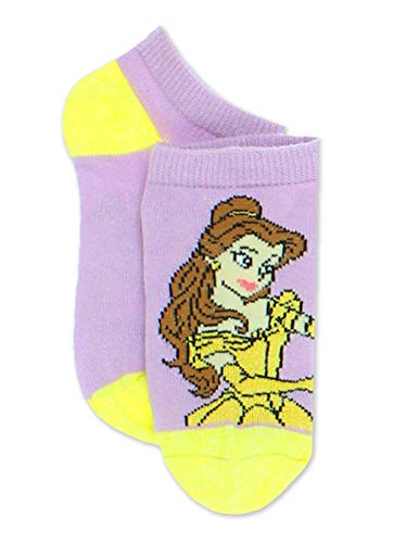 Disney Princess Girls Toddler 6 Pack No Show Socks Set (Shoe: 10-4 (Sock: 6-8), Multicolor No Show)