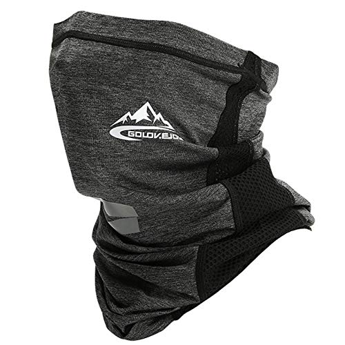 VOCALOL Summer UV Protection Face Cover,Anti Air Pollution Smoke Face Scarf Dust Cover Reusable Headwear Sports-Headbands Neck Gaiter for Sport,Outdoor,Fishing,Cycling (Dark Gray)
