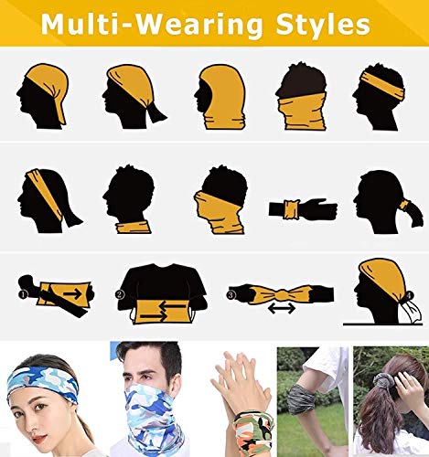 VOCALOL Summer UV Protection Face Cover,Anti Air Pollution Smoke Face Scarf Dust Cover Reusable Headwear Sports-Headbands Neck Gaiter for Sport,Outdoor,Fishing,Cycling (Dark Gray)