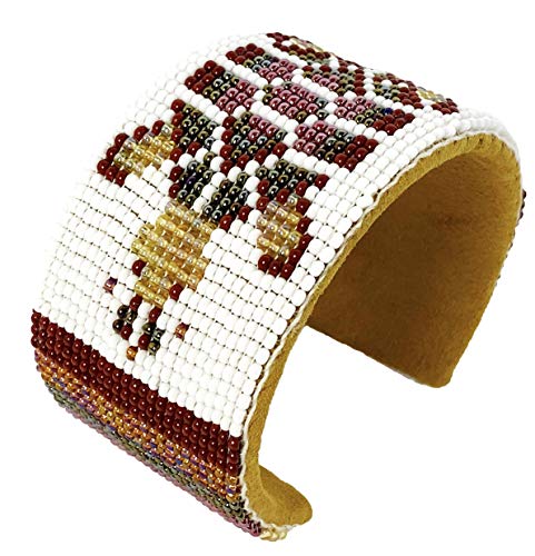 Bear Paw Turtle Design Jewelry Set Necklace Earrings Bracelet Handmade (White Brown)