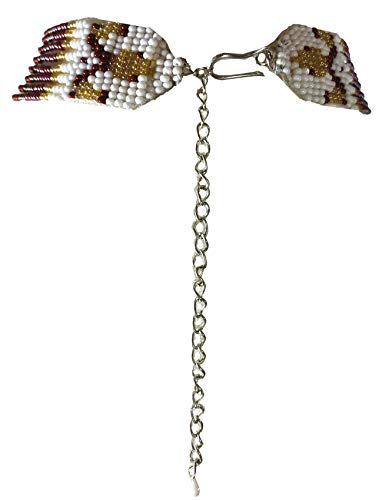 Bear Paw Turtle Design Jewelry Set Necklace Earrings Bracelet Handmade (White Brown)