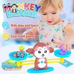 CozyBomB Monkey Balance Counting Cool Math Games - STEM Toys for 3 4 5 Year olds Cool Math Educational Kindergarten - Number Learning Material for Boys and Girls