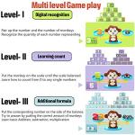 CozyBomB Monkey Balance Counting Cool Math Games - STEM Toys for 3 4 5 Year olds Cool Math Educational Kindergarten - Number Learning Material for Boys and Girls
