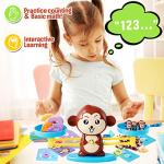 CozyBomB Monkey Balance Counting Cool Math Games - STEM Toys for 3 4 5 Year olds Cool Math Educational Kindergarten - Number Learning Material for Boys and Girls