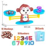 CozyBomB Monkey Balance Counting Cool Math Games - STEM Toys for 3 4 5 Year olds Cool Math Educational Kindergarten - Number Learning Material for Boys and Girls