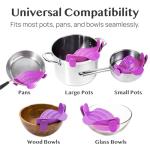 Kitchen Gizmo Snap N Strain | Purple Strainer with Clip-On Silicone Colander | Fits all Pots, Bowls, and Round Cookware