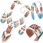 Bear Paw Turtle Design Jewelry Set Necklace Earrings Bracelet Handmade