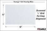 Dahle - 10661-12585 Vantage 10681 Self-Healing Cutting Mat, 12"x18", 1/2" Grid, 5 Layers for Max Healing, Perfect for Crafts & Sewing, Clear